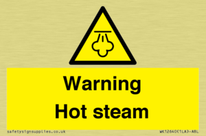 Warning Hot steam